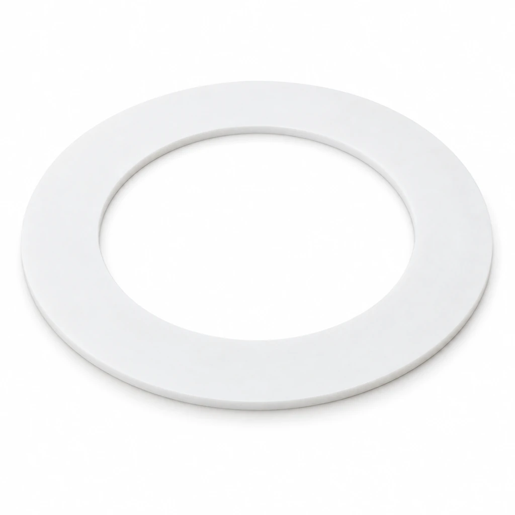 Junta anular de PTFE branco para vedação de flange